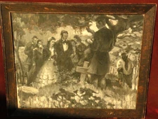 American illustration art painting vintage 1930's era Harvey Dunn style