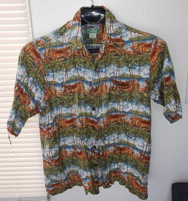 RARE!  Vtg REYN SPOONER DIAMOND HEAD SPUN RAYON Button HAWAIIAN SHIRT MEN Size M