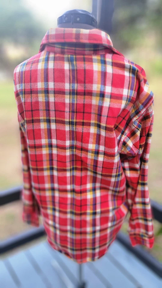 Camisa de franela sanforizada de algodón a prueba de heladas vintage talla grande EE. UU. AÑOS 60 Foto 4 de 4