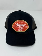Miller High Life Beer Trucker Snapback Hat Cap Black Welcome to the High Life