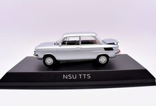 NOREV NSU TTS Diecast Car 1:43 Grey Road Vehicle With Display Case
