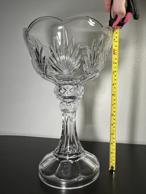 Vintage Royal Limited 24% full lead crystal centerpiece pedestal bowl 14 