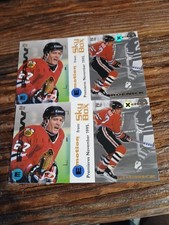 1995 SkyBox Emotion/Xcited Hockey Card Jeremy Roenick • Blackhawks SAMPLE Uncut