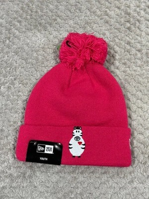 New Era Beanie Youth dunkelrosa Zebra Bommel Strick Kinder 900324-06