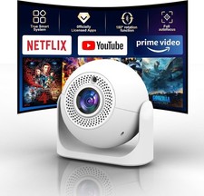 Portable Mini Projector with WiFi and Bluetooth, 1080P Video Movie Projectors fo