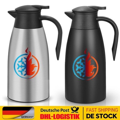 NEU Isolierkanne Edelstahl 2L Kaffekanne Teekanne Thermoskanne Thermosflasche DE
