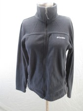 Columbia Size M Womens Black Fleece Pockets Full Zip Outdoor Hiking Jacket 080