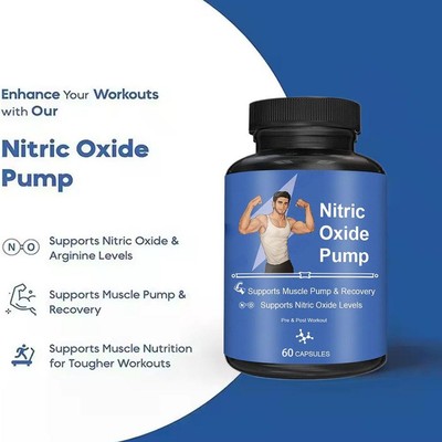 Nitric Oxide Muscle Growth & Recovery Capsules Pre&Post Workout 60 Pcs