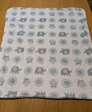 Blankets Beyond White And Gray Baby Security Blanket Elephant Owls Rare