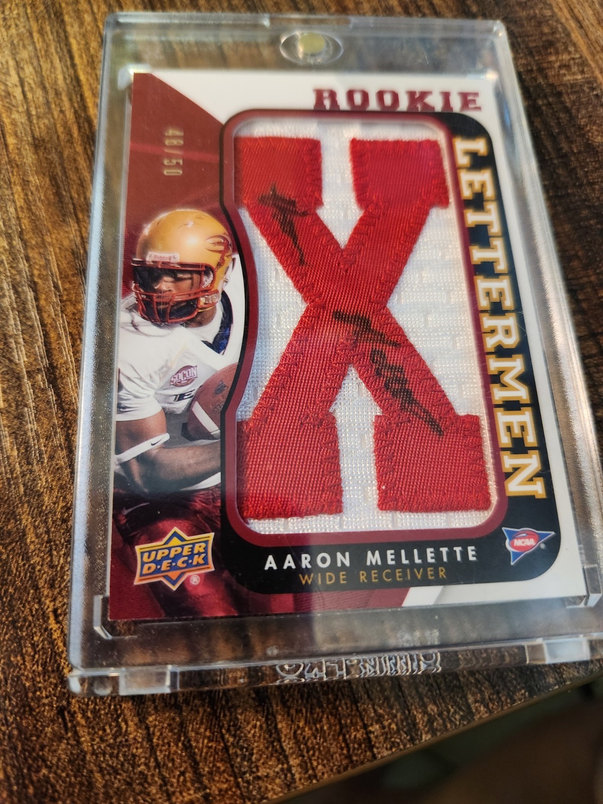 Aaron Mellette Upper Deck Rookie Letterman Signatures #RLME Base