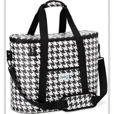 Swig Life Cooli Family Cooler Houndstooth Print Black White 30L Insulated Tote