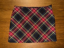 Old Navy Red and Black Tartan Plaid Mini Skirt