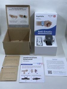 Emeterm Anti-Emetic Wristband Motion & Morning Sickness Tens (BLACK)