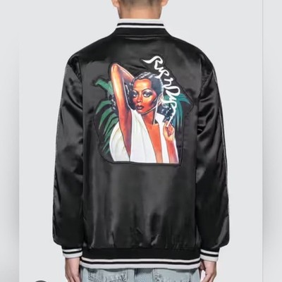 Ripndip Share Some Love Satin Black Bomber Jacket Size M