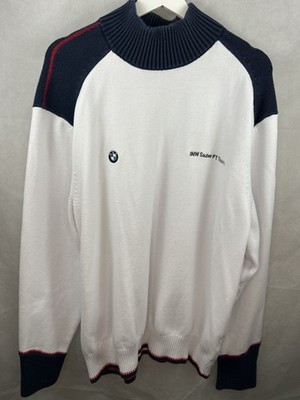 BMW Sauber Jumper Mens XXL White Blue F1 Team Motorsport Racing Formula 1