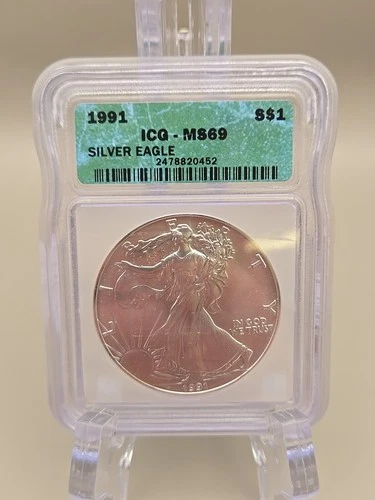 1991 American Silver Eagle $1 - ICG MS69