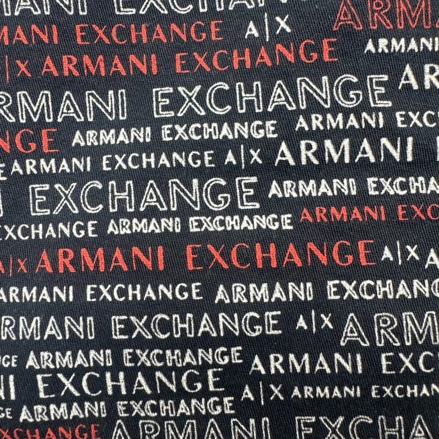 Armani Exchange A|X Shorts Men 35x9 Black All Over Print Designer Streetwear - Image 2 of 4