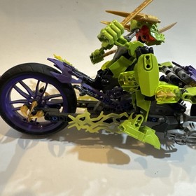 Lego Hero Factory 6231 Green Speeda Demon w/ Motorcycle Motor Bike