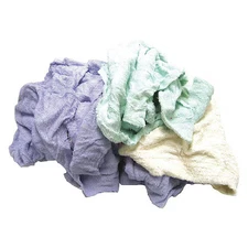 Recycled Terry Cloth Rags 25 Lb. Varies, Assorted, 515-25N