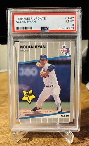 1989 Fleer Update #U-67 Nolan Ryan Baseball Card PSA 9 Mint Texas Rangers