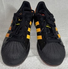 Kids Size 4 - Adidas Superstar Black Beam Yellow Gradient