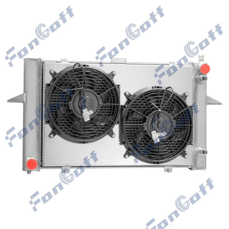 Ventilador de cubierta de radiador de 2 filas para 1998-2004 2000 Volvo C70 V70 S70 2,3 L 2,4 L L5 AT Foto 3 de 4