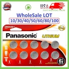 LOT 10-100 Panasonic LITHIUM BATTERY 3V CR2025 2025 BR2025 DL2025 Button Cell