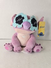 Disney Lilo  Stitch Angel 9" Purple Plush Toy with Glasses By Franco NWT