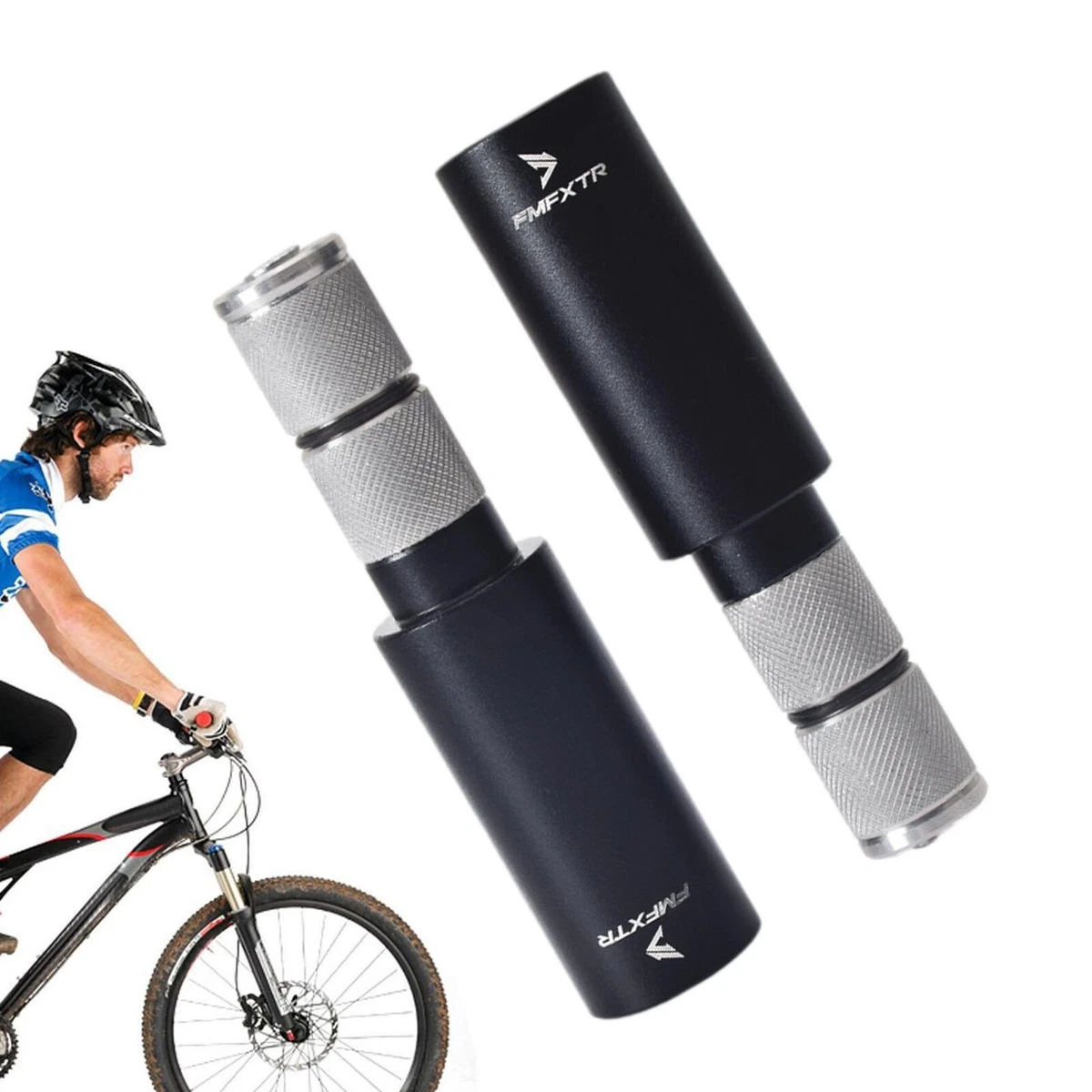 Bike Stem Riser Handlebar Extender Bicycle Fork Stem for Road Bike Mountain Bike Aluminium Alloy Head Up Adapter 13cm Silver -a | QA
