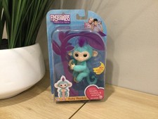 New ZOE Turquoise Blue Baby Monkey Fingerlings Interactive Toy