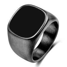 925 Sterling Jewelry Black Men's Ring All Size Fashion Ring 2025