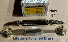 Baldwin 2576-003 Lifetime Polished Bass Finish 8'' Richmond Door Pull  NOS