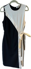 DIANE VON FURSTENSBERG Wrap-style dress, sleeveless, classic fit, workwear SZ8