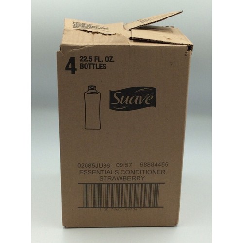 Suave Essentials Sun-Ripened Strawberry Energizing Conditioner, 22.5 OZ, 4-Pack - Picture 4 of 4