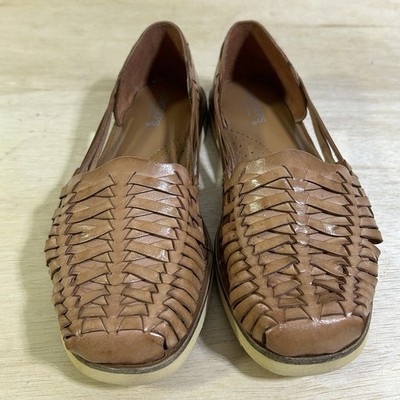 Sunsteps Shoes Brown Leather Hand Woven Sandals Slip On Mens  display picture 3