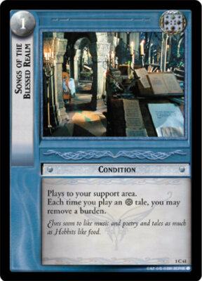 LOTR TCG FOTR Fellowship Of The Ring Songs of the Blessed Realm FOIL 1C61 MP