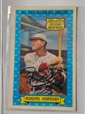 Rogers Hornsby XOGRAPH Greats 1970 Rold Gold EXCELLENT/Nr Mint Actual card scan