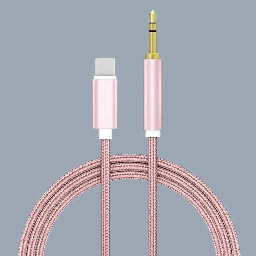 Aux Cable USB Type C To 3.5mm For Samsung IPhone Car Stereo Audio Adapter Jack_voghion.com