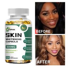 Dark Skin Whitening Dark spot Brightening Bleaching Lightening 120 Capsules