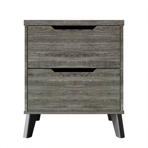 CraftPorch Chic and Vintage Wooden Nightstand with 2 drawers