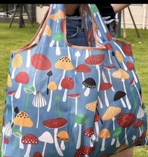 Retro Mushroom Universal Reusable Grocery Shopping Tote Bag New Cute