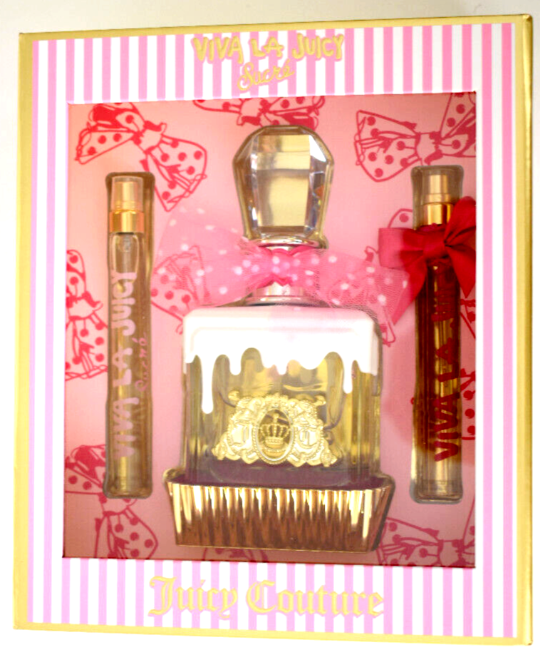 JUICY COUTURE VIVA LA JUICY SUCRE 3.4oz/100ml EDP Spray 3 Piece 
