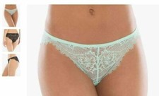 Soma Breathtaking Collection S M XL Cheeky Lace Bikini Panty Brook Green