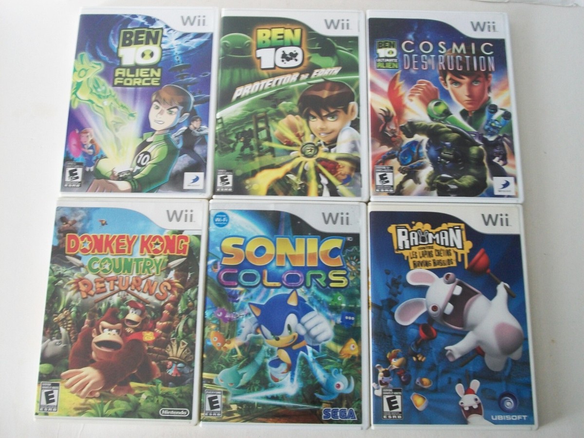 Nintendo Wii Boy Games Lot Sonic Colors Donkey Kong Country Ben 10