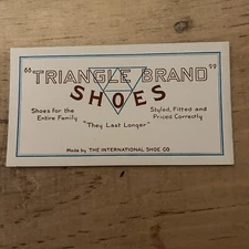 Vintage “Triangle Brand” Shoes Ink Blotter The International Show Co. 1