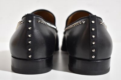 Christian Louboutin Dandy Cloo Flat Black Calf Leather Spike Dress Loafer 43 10 Christian Louboutin Dandy Cloo Flat Black Calf Leather Spike  main image 4