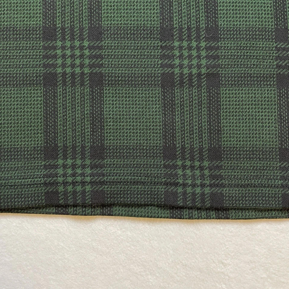 Suéter Marquis Tejido Para Hombre XL Manga Larga Tartán Cuadros Verde 3 Botones Pullover Foto 4 de 4