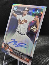 2018 Bowman Chrome Matthias Dietz Refractor 1st Prospect Auto /499 Orioles