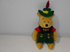 Disney Store Octoberfest Pooh Winnie The Pooh Bean Bag Plush 10.5" SO Very Cute 