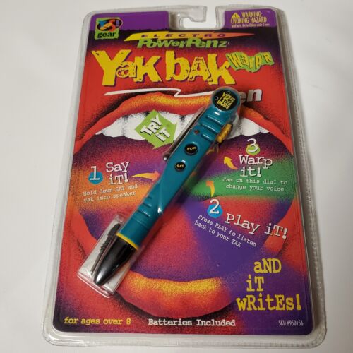 New Vintage Yak Bak Voice Recorder Playback Sound Toy Ink Pen Warpr Warp 1996